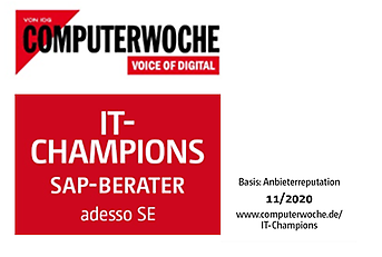 Computerwoche IT-Champions Siegel SAP-Berater für adesso SE