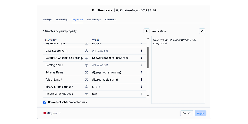 Processor UpdateRecord